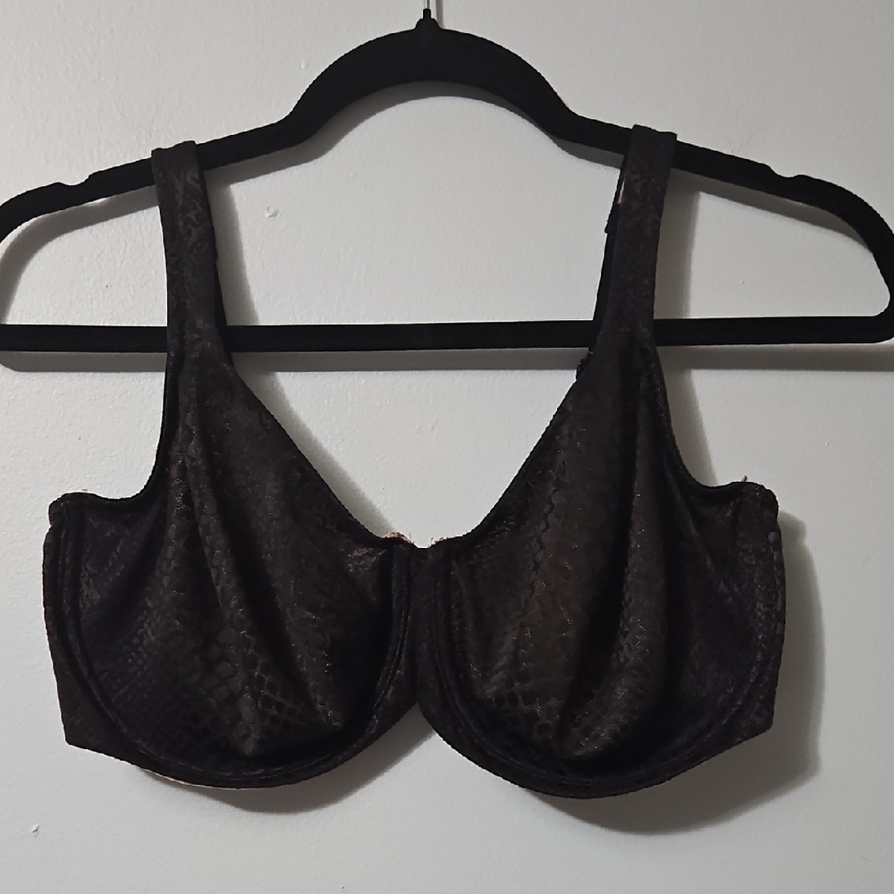 Bali Elegant Brown/Black Padless Lined Underwire Women's Bra Size 38D